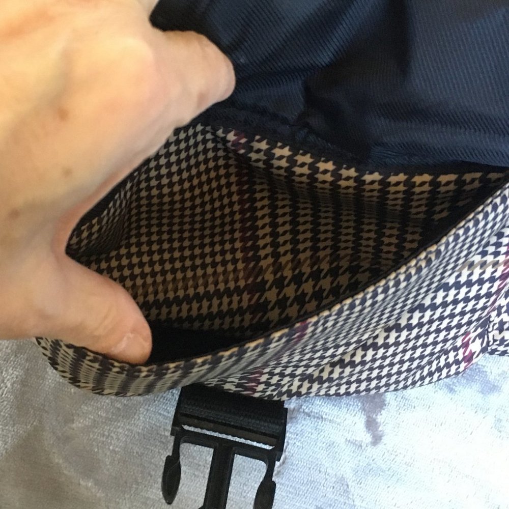 Ralph Lauren Plaid houndstooth shoulder bag - lightweight travel friendly fall - Picture 6 of 9
